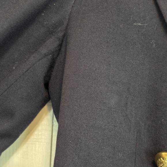 VTG Ralph Lauren Blue Label Wool Blazer Navy Blue Double Breasted Gold Buttons - Picture 9 of 11